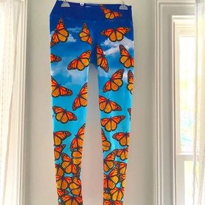 Yoganastix Blue Butterflies Eco-friendly legging L